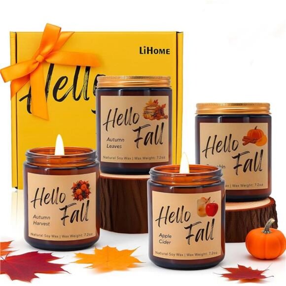 Fall Candles, Fall Decorations for Home - Fall Gifts for Women - Picture 1 of 7